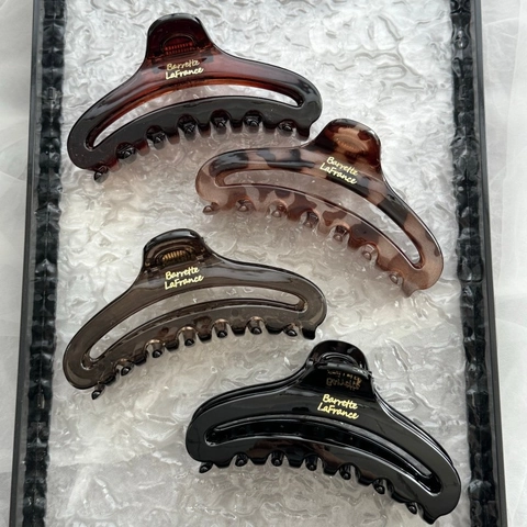 Grande Pinza per Capelli in Stile Francese Forma di Luna Vuota Lussuosa Pinza a Squalo Lucida Accessorio per Capelli Donna