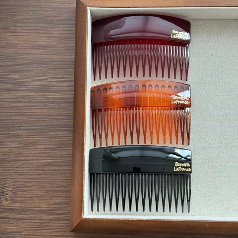 Vintage Französischer Stil Harz Haarseitenkamm 16 Zähne Hochglanz Acetat Haarspange Für Damen Tägliches Styling Dekoschmuck