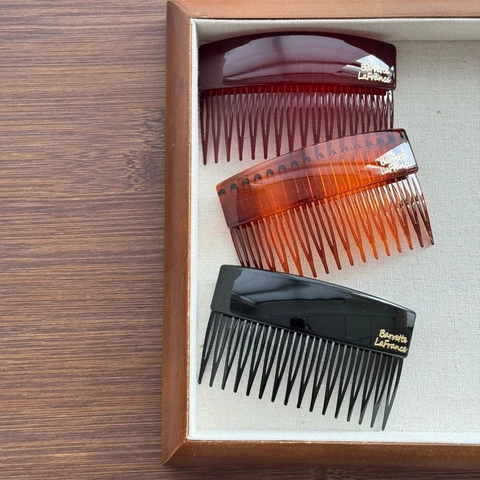 Vintage Französischer Stil Harz Haarseitenkamm 16 Zähne Hochglanz Acetat Haarspange Für Damen Tägliches Styling Dekoschmuck