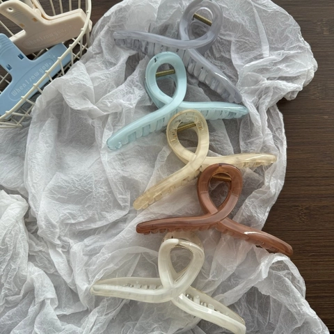 Large Hair Claw Clips For Women Thick Hair PC Plastic Marble Ink Texture Non-Slip Elegant Shark Clip Hair Accessories