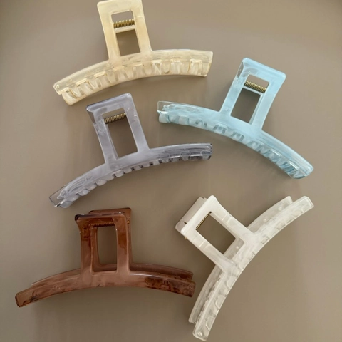 Eleganter Großer Haarkralle Clip Marmormuster Geometrisch Quadratischer Haarfänger Acetat-Stil Haarklammer Für Damen Dickes Haar Zubehör