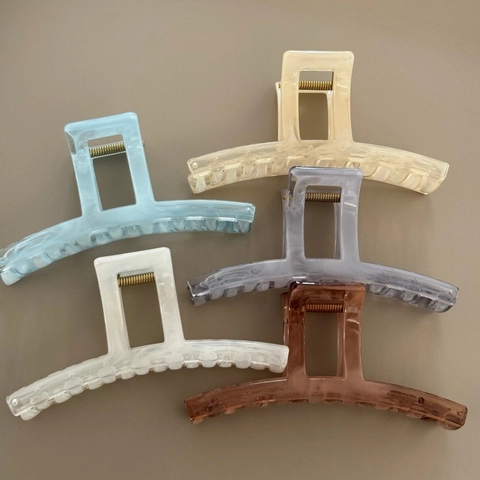 Eleganter Großer Haarkralle Clip Marmormuster Geometrisch Quadratischer Haarfänger Acetat-Stil Haarklammer Für Damen Dickes Haar Zubehör