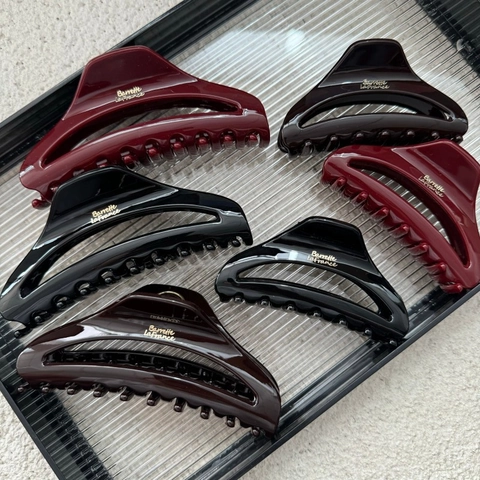 Pinces à Cheveux Style Français Haute Brillance Grande Forme de Lune Géométrique Creuse pour Femmes Accessoires de Coiffure Élégants