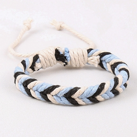 Handgeweven Touw Armband Voor Vrouwen Mannen Etnische Stijl Gevlochten Waskoord Verstelbare Armband Retro Mode Sieraden Cadeau