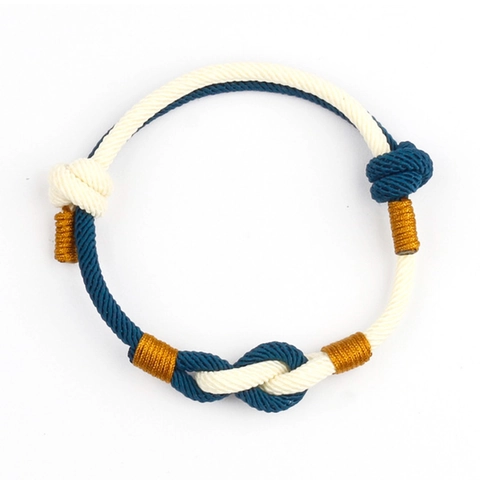 Pulsera de Pareja Tejida a Mano Pulsera de Cordón con Nudo Conmemorativo Joyería Ajustable Regalo Para Hombres Mujeres