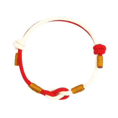 Pulsera de Pareja Tejida a Mano Pulsera de Cordón con Nudo Conmemorativo Joyería Ajustable Regalo Para Hombres Mujeres