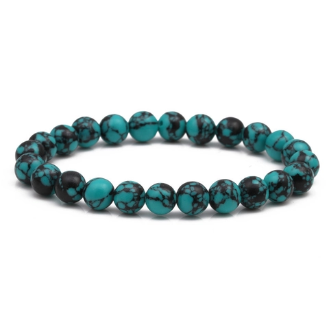 Natural Stone Phoenix Stone Beaded Bracelet Round Beads Elastic Stretch Bracelet For Men Women Healing Jewelry Gift