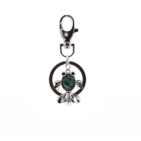 Llavero de Metal Con Forma de Animal e Incrustación de Concha de Abulón Natural Aleación de Zinc Tono Plateado Mariposa Libélula Águila Dije para Colgante de Bolso Regalo