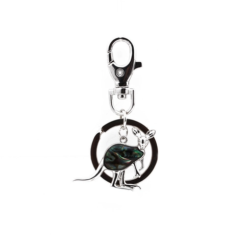 Llavero de Metal Con Forma de Animal e Incrustación de Concha de Abulón Natural Aleación de Zinc Tono Plateado Mariposa Libélula Águila Dije para Colgante de Bolso Regalo