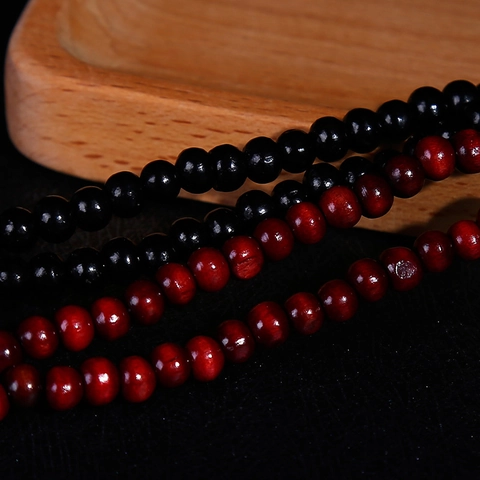 Vintage Sandalwood Wood Prayer Beads Bracelet Multi-layer Wrap Buddha Bracelet Lucky Knot Ethnic Meditation Jewelry For Unisex