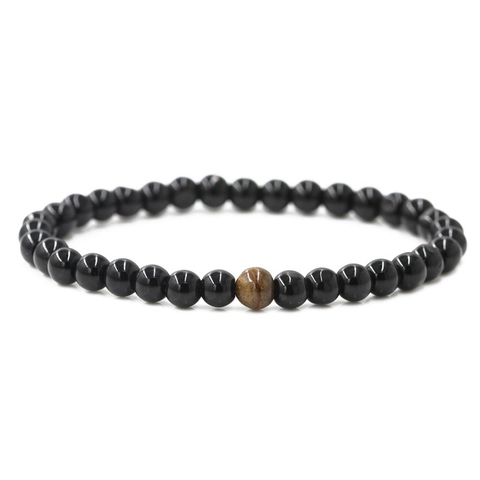 Bracciali di Distanza in Pietra Naturale Agata Con Perline Per Coppie Ciondolo a Corona Bracciale Elastico Minimalista Gioielli