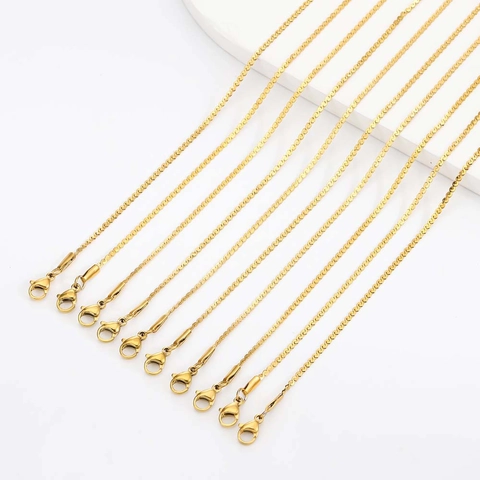 Roestvrij Stalen Platte S-Ketting Halsketting Met Karabijnsluiting Voor DIY Sieraden Maken Goud Zilver Minimalistische Kettingen