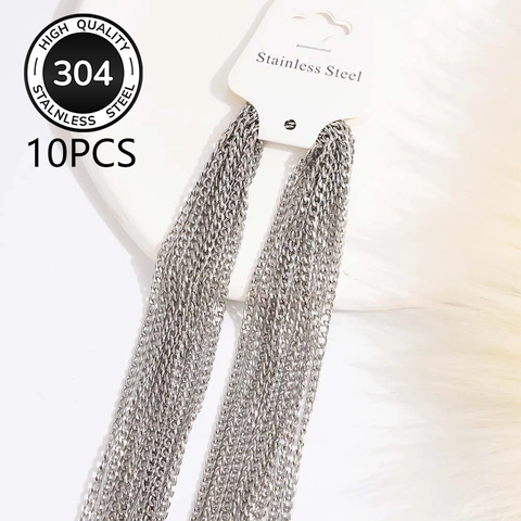 Chaîne Gourmette Plose en Acier Inoxydable 304 Haute Qualité Collier Minimaliste Ajustable Accessoires Bijoux DIY Homme Femme