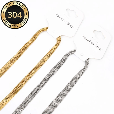 304 Stainless Steel Necklace Chains With Lobster Clasp DIY Jewelry Making Minimalist Classic Design Accessories For Women
