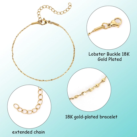 Edelstahl Gedrehte Sternenhimmel Kette Armband Für Schmuckherstellung Gold Silber Kette Mit Hummerverschluss Und Verlängerung