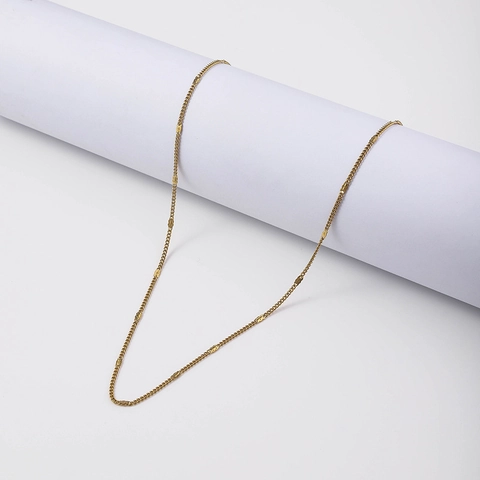 Catena Grumetta in Acciaio Inossidabile Con Paillettes Rettangolari Appiattite Placcato Oro Argento Accessori Collana Fai Da Te