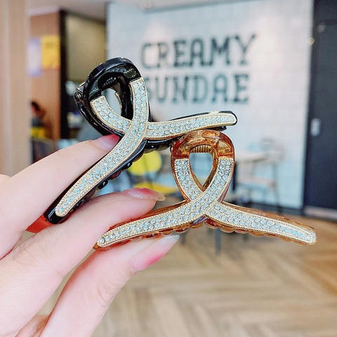 Pinze per Capelli con Strass Stile Coreano Clip a Squalo in Acrilico Accessori per Capelli Ciliegia Geometrici per Donna