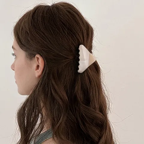 Marmeren Textuur Driehoek Haarklem UV-Gelakt Grote Kunsthars Haargrip Shark Clip Voor Dames Dagelijkse Styling Accessoires