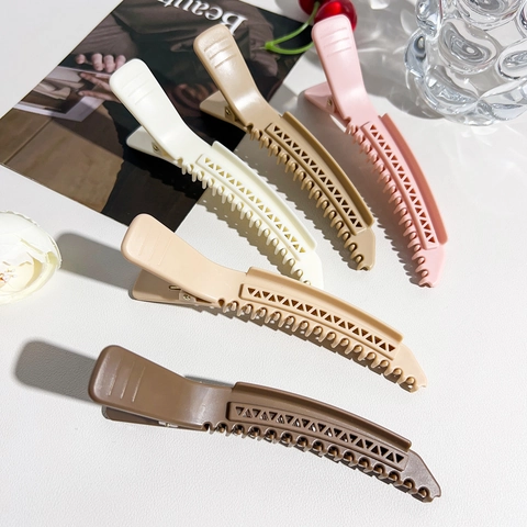 Große Matte Haarkralle ABS Rutschfester Geometrischer Entenschnabel-Haarclip Für Damen High Cranial Top Haarstyling-Tools Täglicher Kopfschmuck
