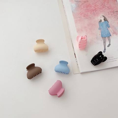 Piccole Pinze per Capelli Opache Semianello Clip a Squalo per Donne Ragazze Plastica Resina Stile Coreano Accessori per Capelli