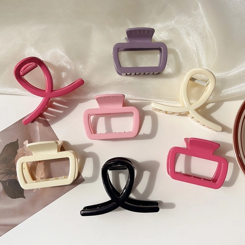 Molla per Capelli in Stile Coreano Colori Caramella Mollette Grandi in Resina Geometriche Fermagli per Capelli Donna Ragazza Accessori