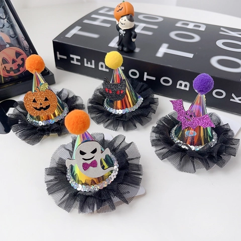 Accessori per Capelli Halloween Zucca Fantasma Pipistrello Ragno Fermagli per Capelli Creativi Divertenti Fascia per Capelli Festa Donna Bambini