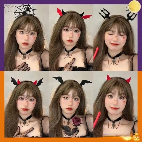 Halloween Divertido Dibujos Animados Diadema Calabaza Araña Cuerno Diablo Pinzas Para El Cabello Fiesta Cosplay Festival Accesorios Cabello Mujer Hombre