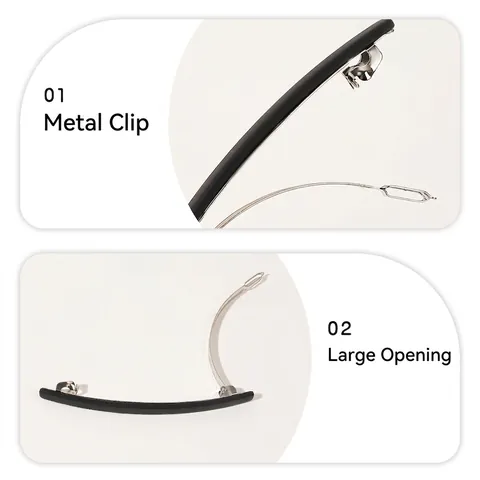 Fermaglio per Capelli Opaco Minimalista Stile Coreano Rettangolare Clip a Molla per Donna Accessori Capelli Eleganti Quotidiani