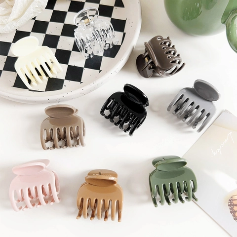 Pinza para el Cabello de Plástico Minimalista Pinza de Tiburón Pequeña para Coleta Alta Sujeción Fuerte Accesorio Mujer