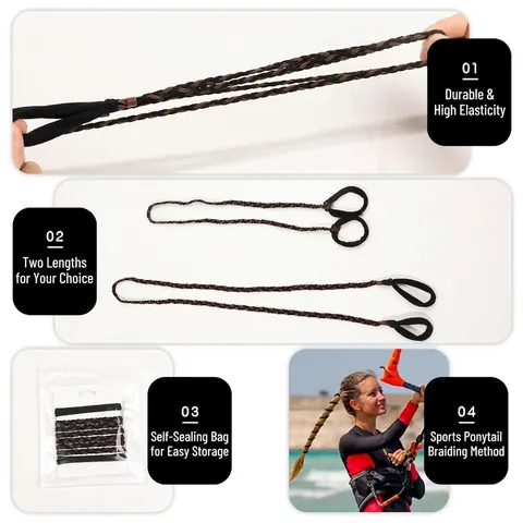 Braided Elastic Hair Ties Handmade Nylon Ponytail Holder Twist Pattern Hair Ropes High Stretch Fashionable Hair Accessories