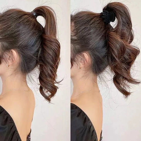 Pinza para el Cabello de Plástico Minimalista Pinza de Tiburón Pequeña para Coleta Alta Sujeción Fuerte Accesorio Mujer