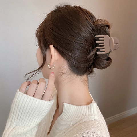 Small Matte Hair Claw Clips 7 Teeth Plastic Non-slip Hair Clips For Women Girls Ponytail Holder Elegant Hair Accessories