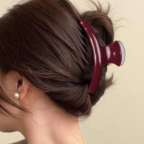 Moda Lucida Clip a Artiglio ad Arco in PC Grande Retro Pinza a Squalo Forte Tenuta Accessorio per Capelli Donna Acconciatura Gioielli