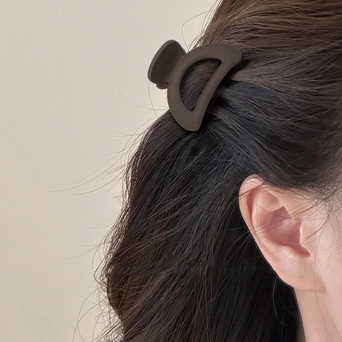 Minimalist Morandi Matt Kunststoff Kleine Haarkrallen Trio Geometrische Blumen Haarschmuck Für Damen Mode Kopfschmuck