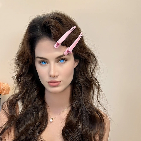 Clip per Capelli Professionali in Plastica a Becco d'Anatra per lo Styling della Partizione del Salone Clip per Sezionamento Antiscivolo per Parrucchieri per Gioielli da Donna