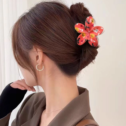 Pinza per Capelli Halloween Stampa UV Plastica Design Zucca Fantasma Pipistrello Cartone Animato Accessorio per Feste Donna