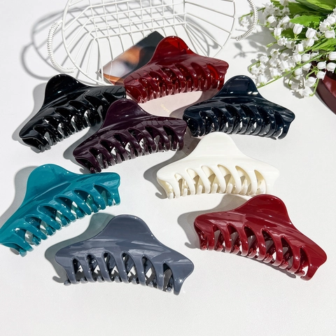 Grande Artiglio per Capelli in PC Fermaglio Antiscivolo Forte Presa Shark Clip Accessorio Moda Donna per Capelli Folti