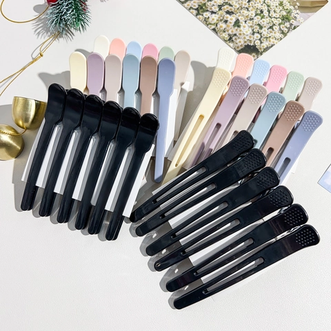 Matte Plastic Duckbill Hair Clips For Volumizing Hair Roots Professional Styling Sectioning Clips Morandi Colors For Women