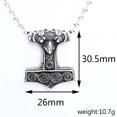 Ciondolo Martello di Thor in Acciaio Inossidabile Vichingo Mjölnir Corvo Nodo Collana Ciondolo per Uomo Mito Nordico Gioielli Gothic