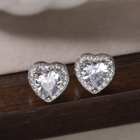 Franse Vintage Elegante Koperen Hart Ster Ovaal Oorknopjes Voor Dames 18K Verguld Strass Minimalistische Sieraden Cadeau