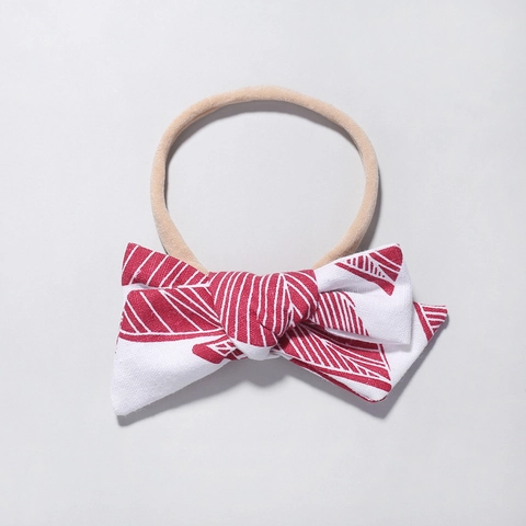 Baby Mädchen Bogen Stirnband Weich Hohe Elastische Nylon Haarband Botanische Blatt Druck Baumwolle Bogen Kleinkind Haar Zubehör