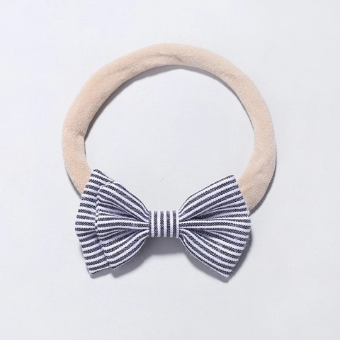 Fascia per Capelli per Neonati con Fiocco a Righe Morbida Fascia Elastica in Nylon per Neonati Bambini Accessori per Capelli