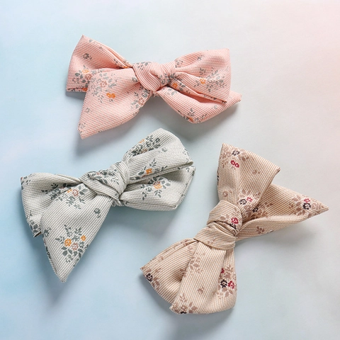 Fermaglio per Capelli con Fiocco Floreale in Tessuto Fatto a Mano per Bambini Accessori per Capelli in Stile Principessa per Ragazze