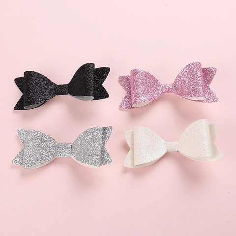 Fermaglio Per Capelli Con Fiocco In Paillettes Glitterate Per Ragazze Fiocco In Pelle Sintetica Scintillante Fatto A Mano Accessori Per Capelli