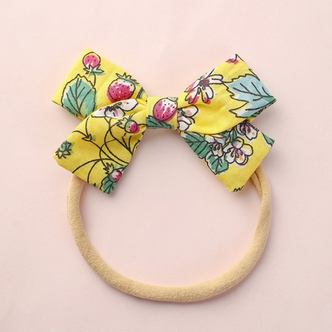 Fasce per Capelli con Fiocco Floreale per Neonati Morbide Fasce in Nylon ad Alta Elasticità per Bambine Accessori per Capelli