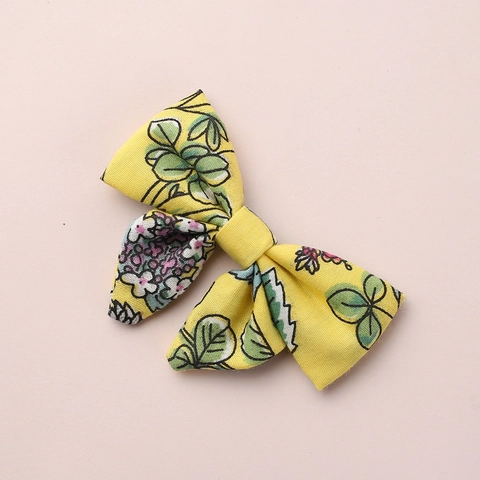 Fermaglio per Capelli con Fiocco Floreale in Stile Pastorale per Ragazze Tessuto di Cotone Dolci Forcine per Capelli con Fiori per Bambini Accessori per Capelli Fatti a Mano