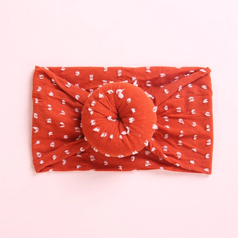 Diademas de Nudo de Dona para Bebé Diademas de Nailon Suaves Y Elásticas Para Recién Nacidos Niños Banda Ancha Turbante de Lunares