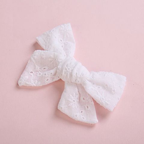 Fermagli per Capelli a Fiocco in Pizzo di Cotone per Bambini Mollette Ricamate Floreali per Ragazze Accessori per Capelli da Festa
