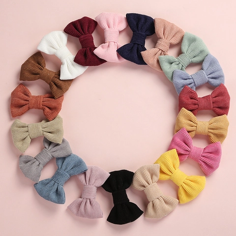 Children Corduroy Bow Hair Clips For Girls Cute Crocodile Clips Handmade Princess Hairpins Headwear Kids Hair Accessories