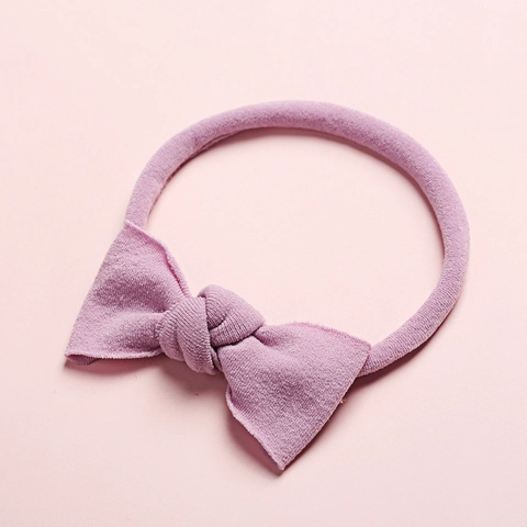Solid Color Soft Seamless Nylon Baby Headband Cute Bowknot Hair Tie For Infants Toddlers Kids Hair Accessories